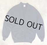 画像: 80'S JERZEES スウェット カーディガン 無地 ネイビー USA製 (VINTAGE)