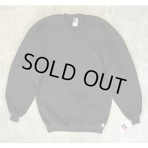 画像: 90'S RUSSELL ATHLETIC 前Vガゼット付き クルーネック スウェットシャツ ブラック USA製 (DEADSTOCK)