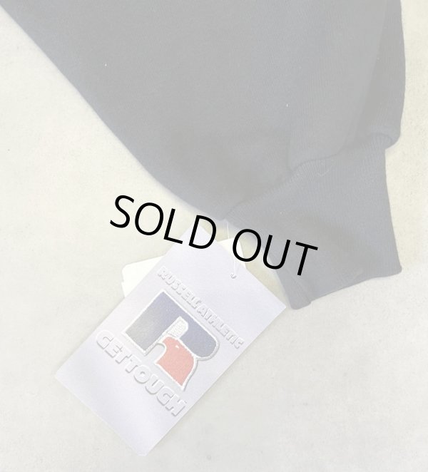 画像3: 90'S RUSSELL ATHLETIC 前Vガゼット付き クルーネック スウェットシャツ ブラック USA製 (DEADSTOCK)