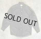 画像: 90'S J.CREW 旧タグ ブラックシャンブレー バンドカラーシャツ ブラック (VINTAGE)