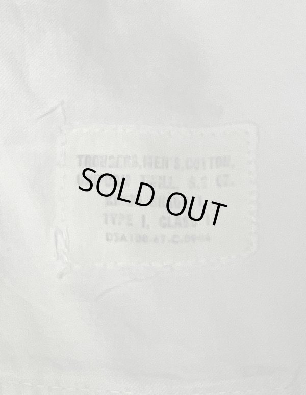 画像4: 60'S アメリカ軍 US ARMY コットン100% チノパンツ TALONアルミジップ (VINTAGE)