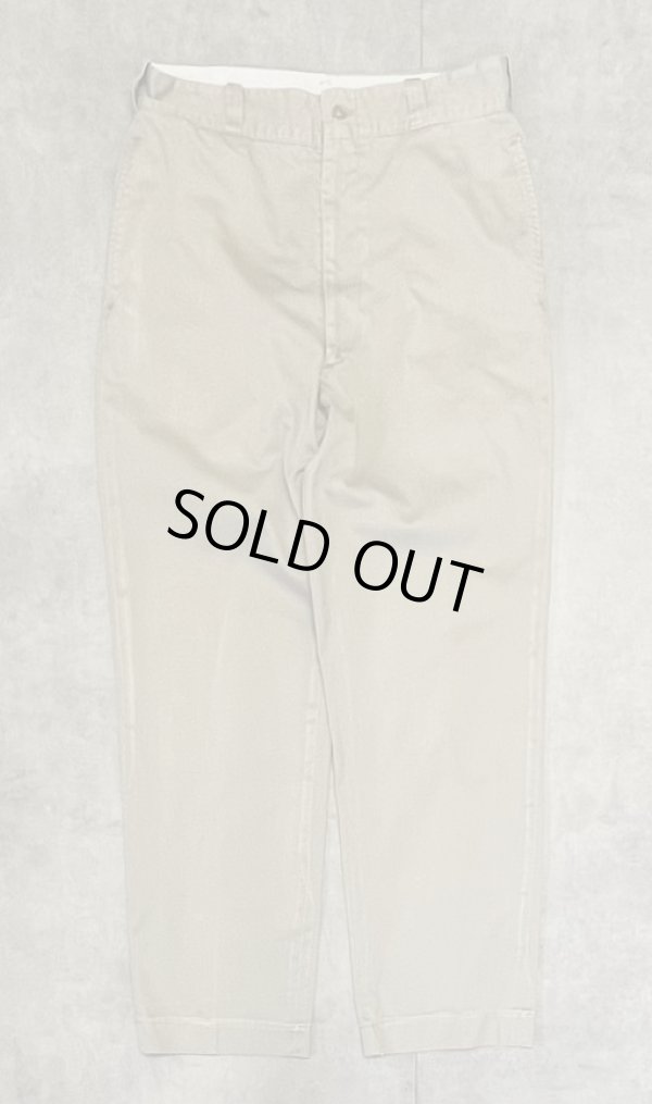 画像1: 60'S アメリカ軍 US ARMY コットン100% チノパンツ TALONアルミジップ (VINTAGE)