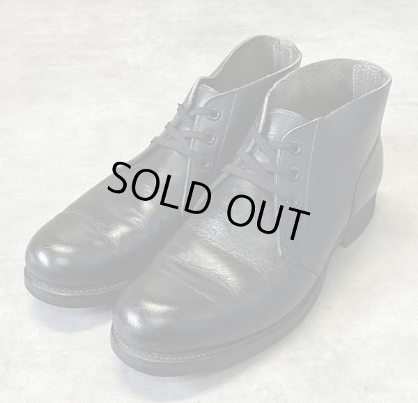 画像1: 60'S アメリカ軍 US NAVY "BELLEVILLE SHOE MFG CO製" 3アイレット スチール無し レザー チャッカブーツ (VINTAGE)
