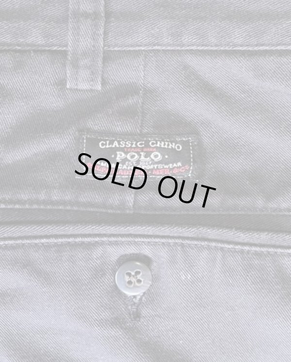 画像4: 90'S RALPH LAUREN "ANDREW PANT" ツープリーツ チノパンツ ブラック (VINTAGE)