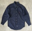 画像1: 90'S RALPH LAUREN ツイル BDシャツ ネイビー (VINTAGE)