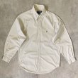 画像1: 90'S RALPH LAUREN "BLAKE" ツイル BDシャツ ベージュ (VINTAGE)