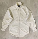 画像: 90'S RALPH LAUREN "BLAKE" ツイル BDシャツ ベージュ (VINTAGE)