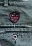 画像4: 90'S RALPH LAUREN "クレストロゴ" ツープリーツ チノパンツ グリーン USA製 (VINTAGE)