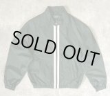 画像: 90'S J.CREW 旧タグ スタンドカラー ナイロン ライダースジャケット グリーン/ホワイトライン (VINTAGE)