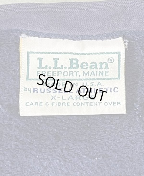 画像2: 80'S LL Bean by RUSSELL ATHLETIC スウェットカーディガン ナス紺 USA製 (VINTAGE)