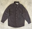 画像1: 90'S FIVE BROTHER シャモアクロス ワークシャツ フェードブラック (VINTAGE)