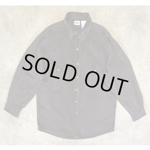 画像: 90'S FIVE BROTHER シャモアクロス ワークシャツ フェードブラック (VINTAGE)