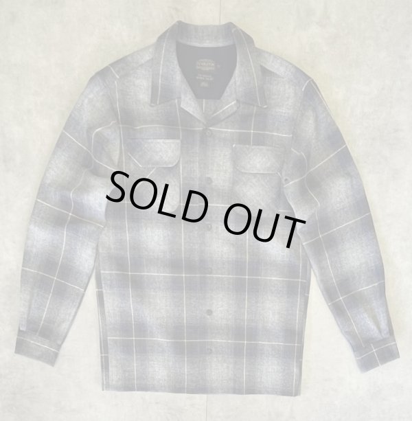 画像1: 00'S PENDLETON "BOARD SHIRT" ウール オープンカラーシャツ オンブレチェック (DEADSTOCK)