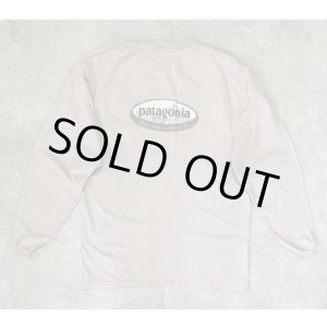 画像: 90'S PATAGONIA "BENEFICIAL T'S" オーバルロゴ バックプリント 長袖 Tシャツ ベージュ (VINTAGE)