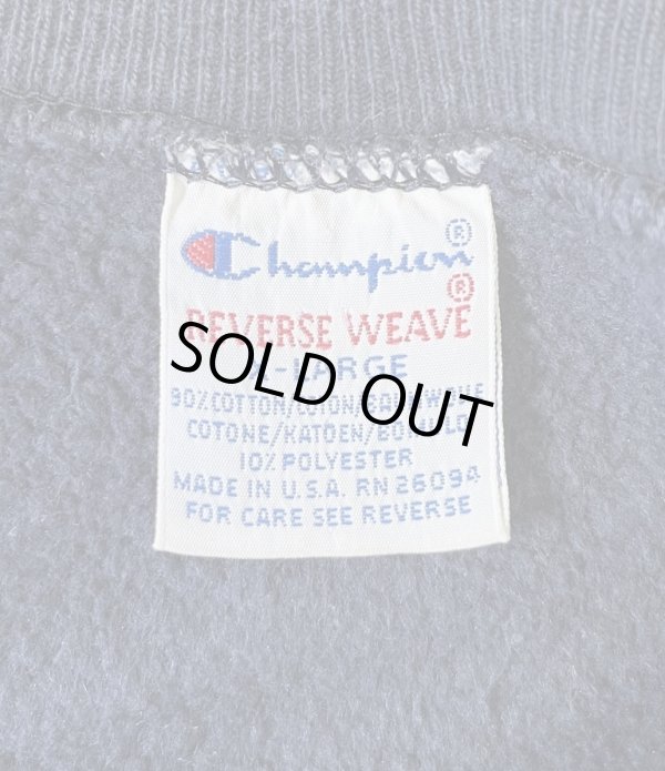画像2: 90'S CHAMPION 刺繍タグ リバースウィーブ 無地 ネイビー USA製 (VINTAGE)