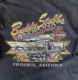 画像7: 00'S HARLEY DAVIDSON 両面プリント 袖フレイム 長袖 Tシャツ フェードブラック USA製 (VINTAGE)