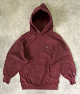 画像: 90'S CHAMPION 刺繍タグ リバースウィーブ パーカー バーガンディ USA製 (VINTAGE)