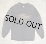 画像: 00'S HARLEY DAVIDSON 両面プリント 袖フレイム 長袖 Tシャツ フェードブラック USA製 (VINTAGE)
