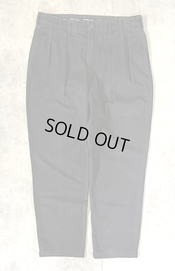 画像1: 90'S RALPH LAUREN "ANDREW PANT" ツープリーツ チノパンツ ブラック W36L30 (VINTAGE)