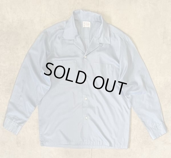 画像1: 60'S TOWNCRAFT "PENN-PREST" オープンカラーシャツ ブルー (VINTAGE)