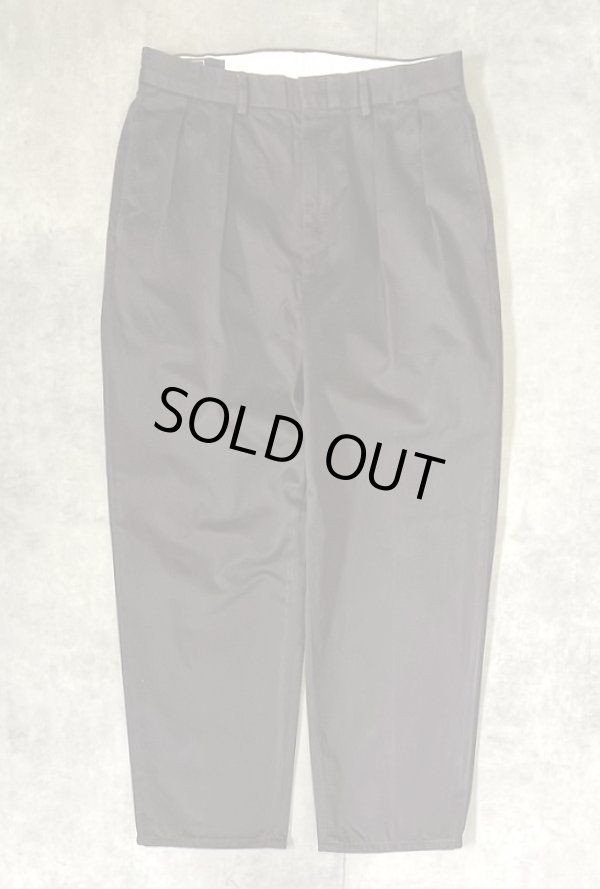 画像1: 90'S RALPH LAUREN ツープリーツ チノパンツ ブラック W33L30 (VINTAGE)