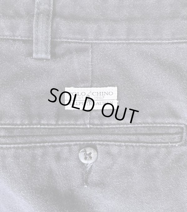 画像4: 90'S RALPH LAUREN "ANDREW PANT" ツープリーツ チノパンツ ブラック W36L30 (VINTAGE)
