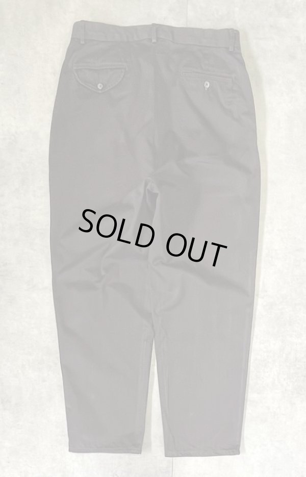 画像3: 90'S RALPH LAUREN ツープリーツ チノパンツ ブラック W33L30 (VINTAGE)