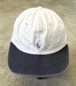 画像2: 90'S RALPH LAUREN ロゴ刺繍 ベースボールキャップ ツートンカラー USA製 (VINTAGE)