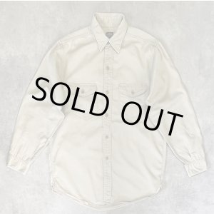 画像: 60'S LEE "CHETOPA" マチ付き 長袖 ワークシャツ ベージュ USA製 (VINTAGE)