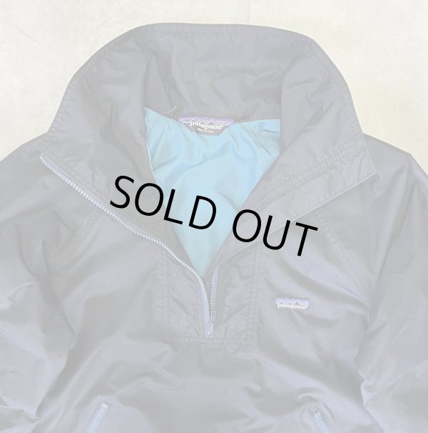 画像3: 80'S PATAGONIA 三角タグ ハーフジップ ナイロン アノラックジャケット ブラック USA製 (VINTAGE)