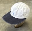 画像1: 90'S RALPH LAUREN ロゴ刺繍 ベースボールキャップ ツートンカラー USA製 (VINTAGE)