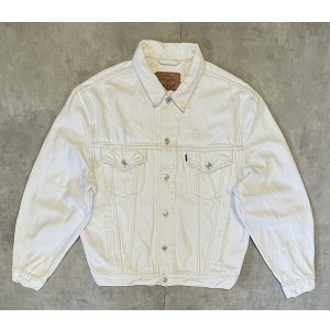 画像: 90'S LEVIS "70503" スモールe 4thモデル デニムジャケット ホワイト チュニジア製 (VINTAGE)