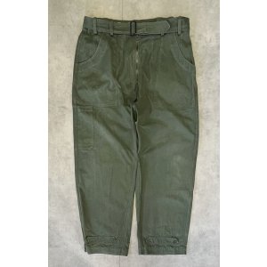 画像: 50'S フランス軍 ベルト付き メカニックワークパンツ ECLAIRダブルジップ (VINTAGE)