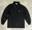 画像1: 80'S CHEMISE LACOSTE 長袖 ポロシャツ ブラック フランス製 (VINTAGE)