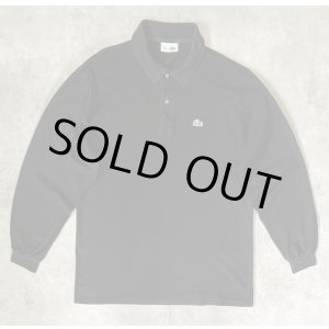 画像: 80'S CHEMISE LACOSTE 長袖 ポロシャツ ブラック フランス製 (VINTAGE)