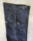 画像2: 50'S フレンチワーク モールスキン ワークパンツ フェードブラック (VINTAGE)