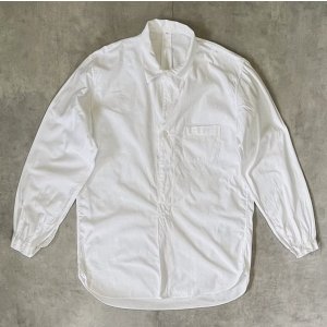 画像: 50'S スウェーデン軍 マチ付き プルオーバーシャツ ホワイト (VINTAGE)