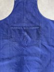 画像2: ユーロヴィンテージ コットンツイル ポケット付き エプロン ブルー (VINTAGE)