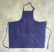 画像3: ユーロヴィンテージ コットンツイル ポケット付き エプロン ナス紺 (VINTAGE)