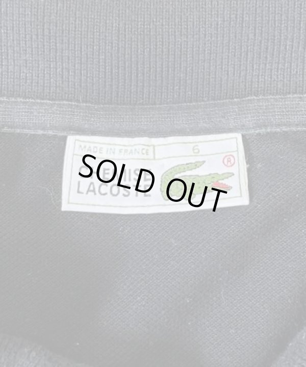 画像2: 80'S CHEMISE LACOSTE 長袖 ポロシャツ ブラック フランス製 (VINTAGE)