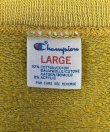 画像2: 80'S CHAMPION トリコタグ フロッキープリント ラグランスリーブ スウェット マスタード USA製 (VINTAGE)