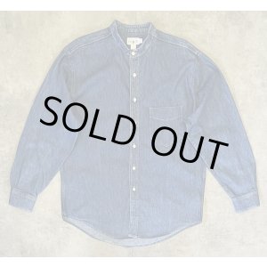画像: 90'S J.CREW 旧タグ デニム バンドカラーシャツ インディゴ USA製 (VINTAGE)
