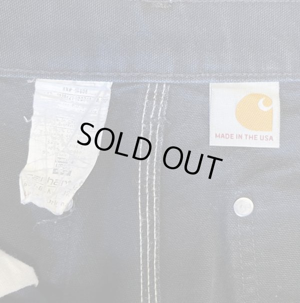 画像2: CARHARTT ダブルニー ダック ペインターパンツ ブラック W32L32 USA製 (VINTAGE)