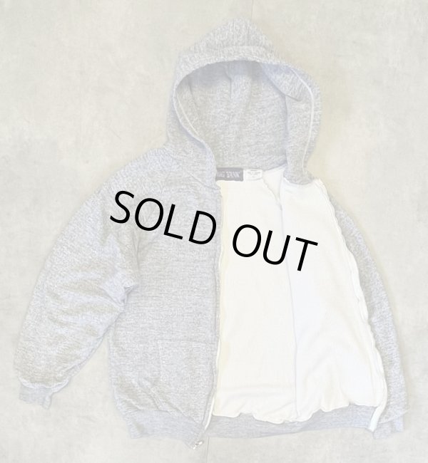 画像3: 70'S BIG YANK 裏サーマル ダブルフェイス スウェットパーカー アルミジップ ヘザーグレー ルーマニア製 (VINTAGE)