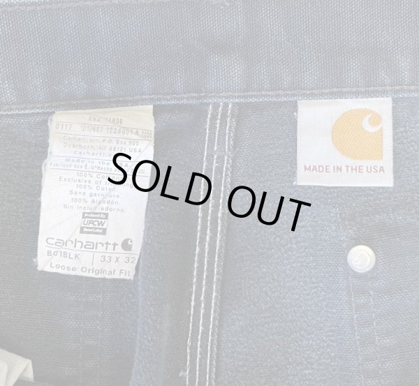 画像2: CARHARTT ダブルニー ダック ペインターパンツ ブラック W33L32 USA製 (VINTAGE)