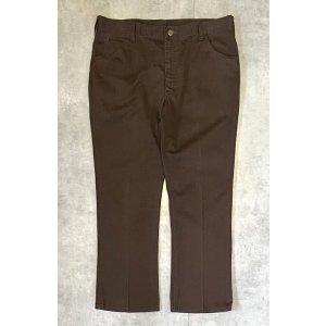 画像: 70'S Lee 200 カツラギ ブーツカット 42TALONジップ ブラウン USA製 (VINTAGE)