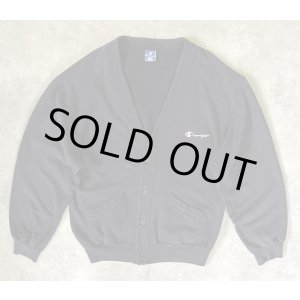 画像: 90'S CHAMPION 青タグ スウェット カーディガン フェードブラック USA製 (VINTAGE)