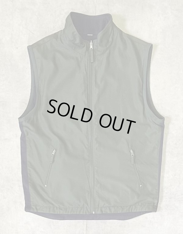 画像1: 00'S GAP 旧タグ リバーシブル ナイロン/フリース ベスト ダークグリーン/ネイビー (VINTAGE)