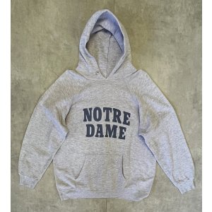 画像: 80'S CHAMPION "NOTRE DAME" トリコタグ 染み込みプリント パーカー グレー USA製 (VINTAGE)