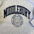 画像3: 90'S CHAMPION "MIDDLEBURY" 刺繍タグ リバースウィーブ グレー USA製 (VINTAGE)